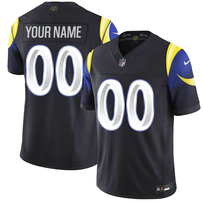 Youth Los Angeles Rams ACTIVE PLAYER Custom Black 2025 F.U.S.E. “Rivalries” Vapor Limited Stitched Football Jersey